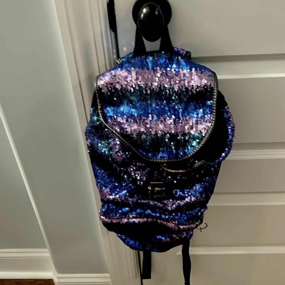 Aeropostale blue and purple sequin back pack.